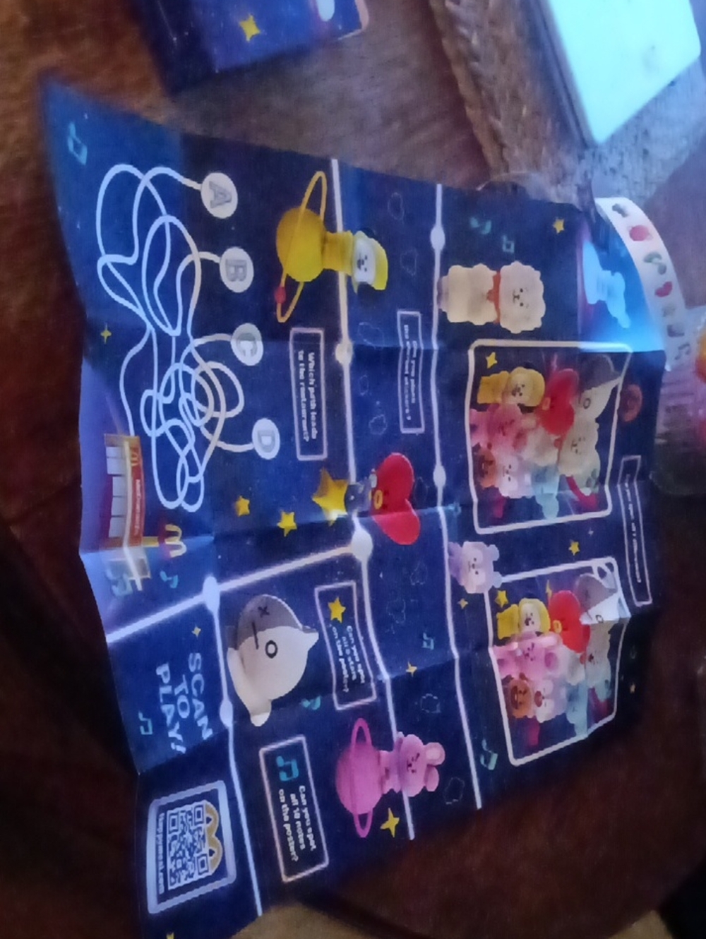 McDonald's Collectible Plush Poster - Blue, Yellow, Pink, Red, White